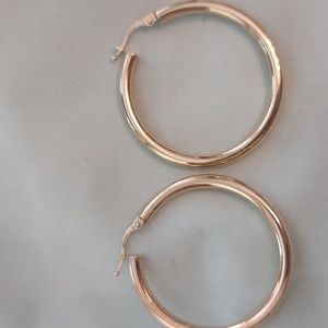 Gold hoop earrings 14k
